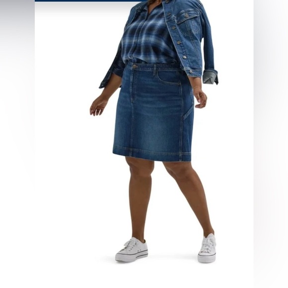 Lee® Women's Plus Mid Rise Heritage Skirt - Picture 1 of 13